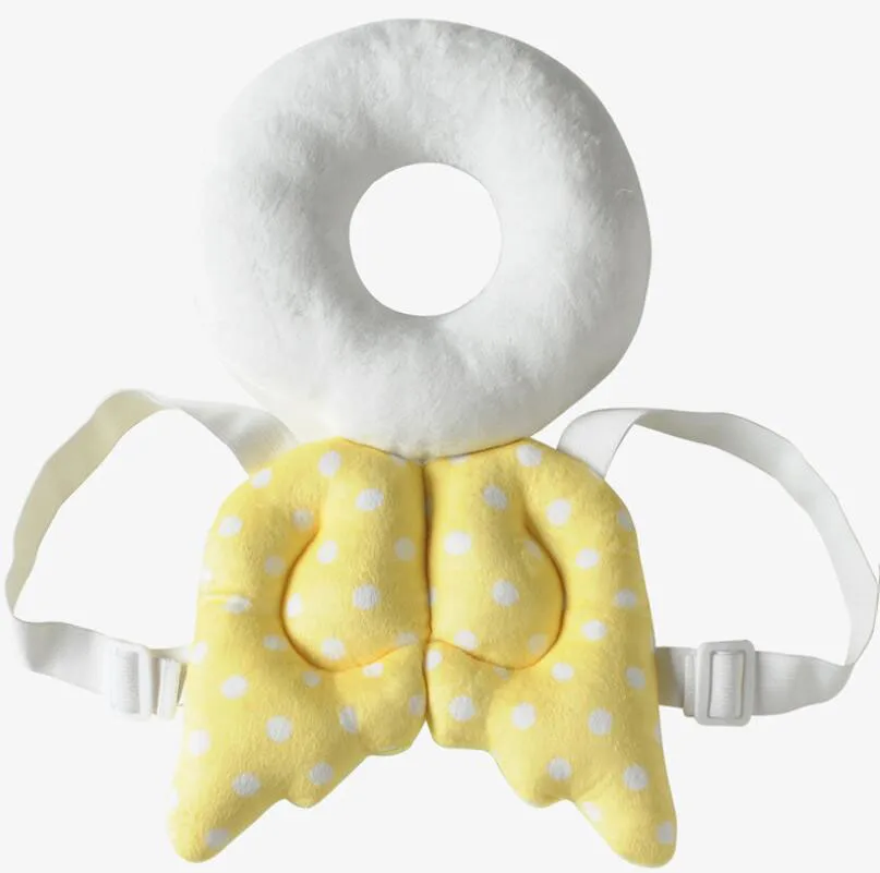 Подушка для шеи для малыша, подушка для защиты головы новорожденного, крылья, трость для обучения, вспомогательная помощь, подушка для шлема - Цвет: Yellow A