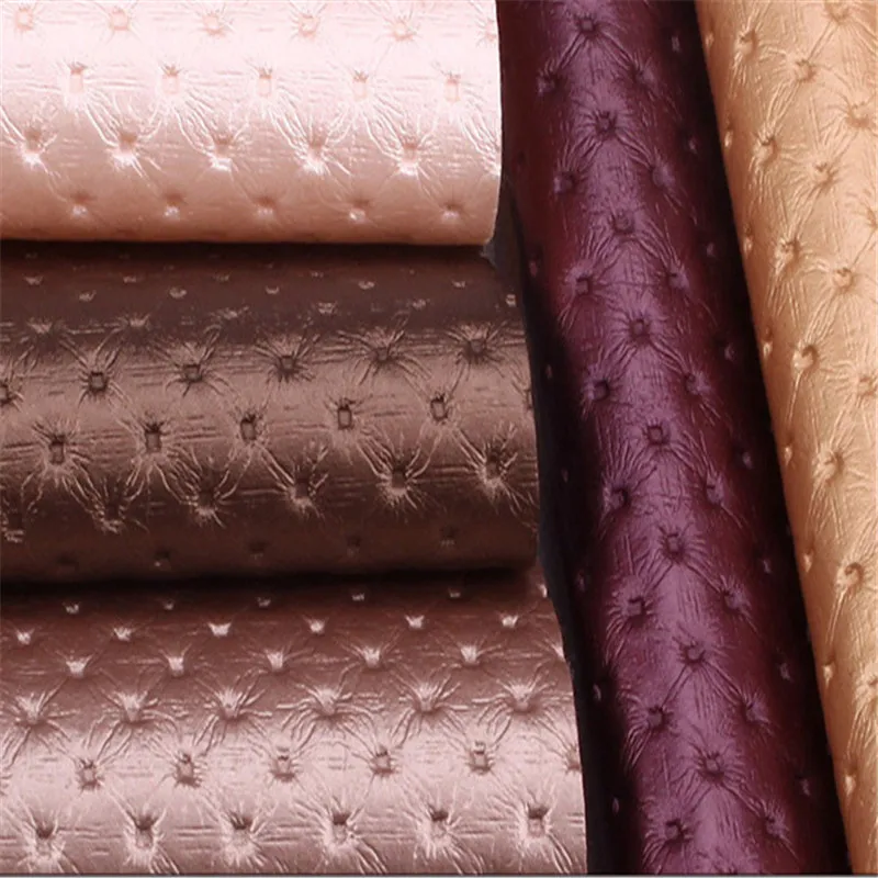 Lychee Life A4 Embossed Dot PU Leather Fabric High Quality Synthetic Leather DIY Sewing Material for Handmade Crafts