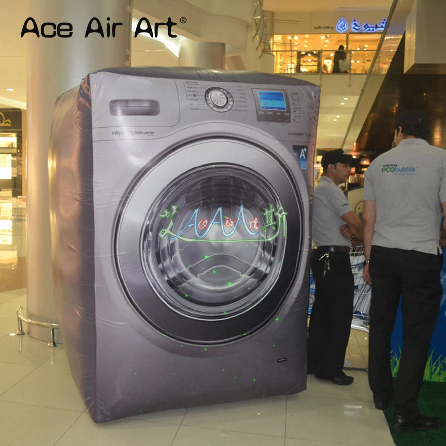 

Giant full digital printing inflatable washing machine model,washer/wash machine replica for sale