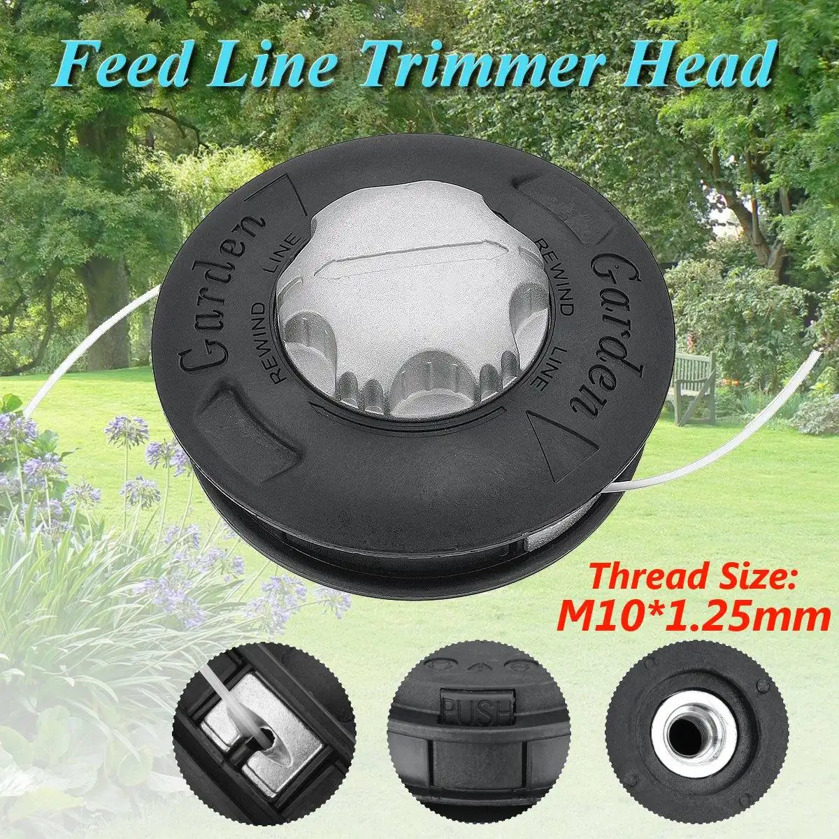 Universal M10 Aluminum Nylon Brush Mower Bump Spool Grass Trimmer 2 Lines Cutter Head Thread Line String Saw Grass Brush Mower Universal M10 Aluminum Nylon Brush Mower Bump Spool Grass Trimmer 2 Lines Cutter Head Thread Line String Saw Grass Brush Mower