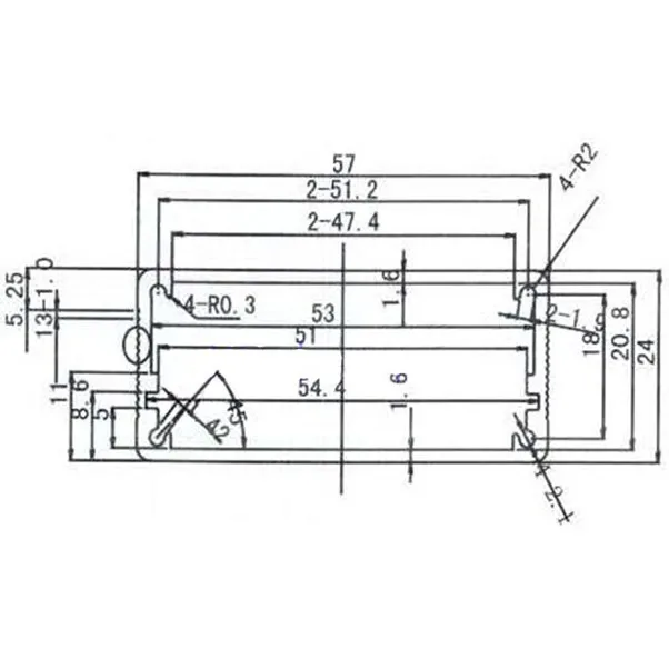 Алюминий коробка проект электрика корпус случае PCB DIY 24x57x110 мм