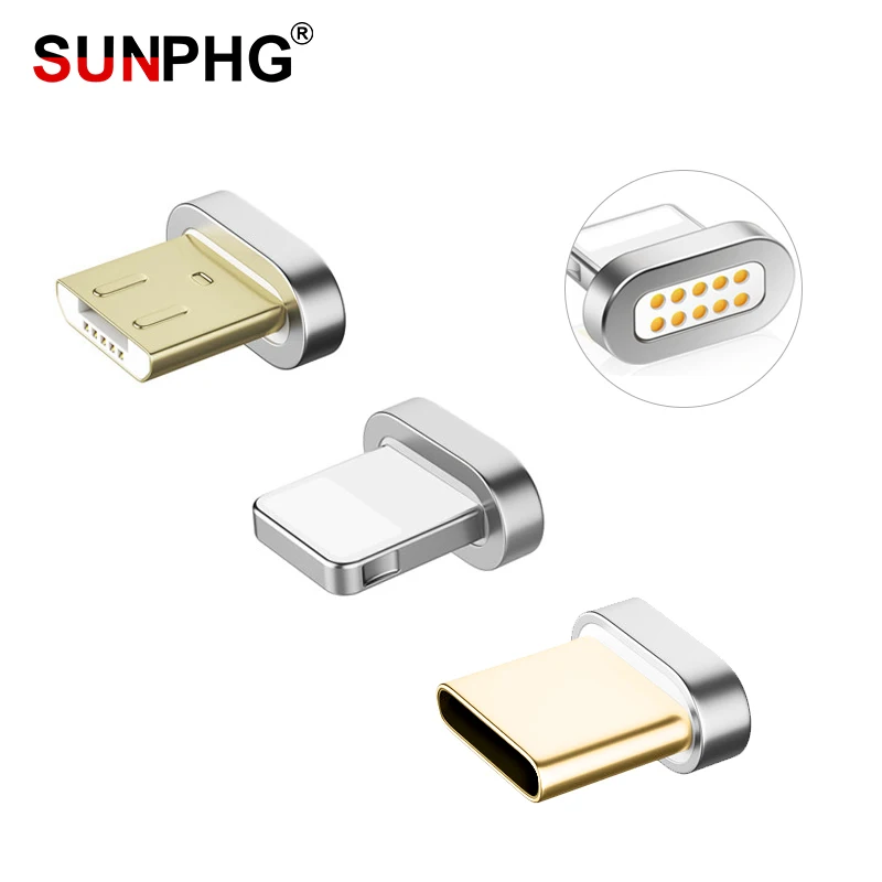 SUNPHG магнитный разъем для IOS Type C Micro USB кабель, адаптер для зарядки для iPhone X для Samsung S9 зарядное устройство вилки SUNPHG магнитный разъем для IOS Type C Micro USB кабель, адаптер для зарядки для iPhone X для Samsung S9 зарядное устройство вилки