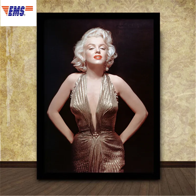 

America Film Star Marilyn Monroe Figures Solid Wood Framed Wall Painting Personality Poster Ornaments Wall Picture X1146
