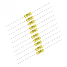 10 шт. осевой конденсаторной полиэфирной пленки с длинными привести 0,022 мкФ 630 В для радио усилитель