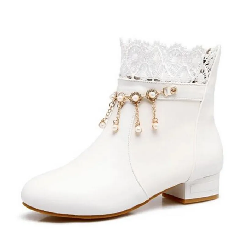

Promotion Junior school student Short boots Autumn and winter Low-heel Pupil leather shoes Big boy Girl princess Women Boots