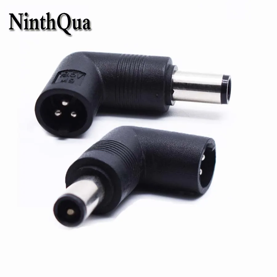 

1pcs 7.4*5.0mm Male Plug with Tip to 3Pin Male Plug Right Angle DC Power Charger Adapter Converter Connector Notebook