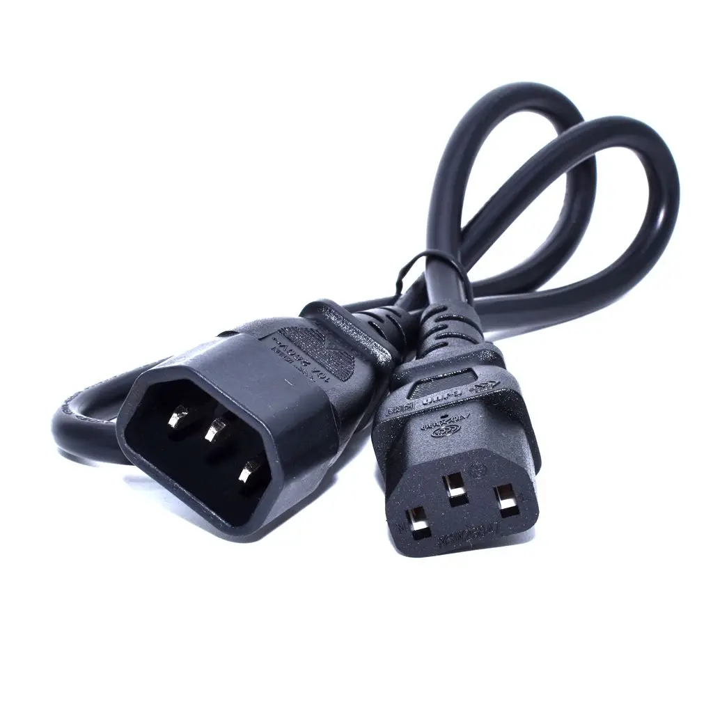 3.3ft//1m 90°Angle EU Plug 2 Prong to Figure 8 AC Power Cable Adapter Lead Cords