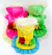 2014 happiness like flowers lace velvet winter pet clothes pet clothing dog clothes