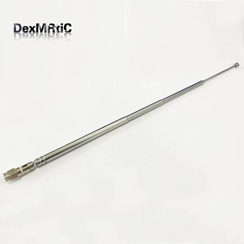 Сменная телескопическая антенна SMA male 132 мм 6 секций для радио ТВ сделай сам|antenna sma