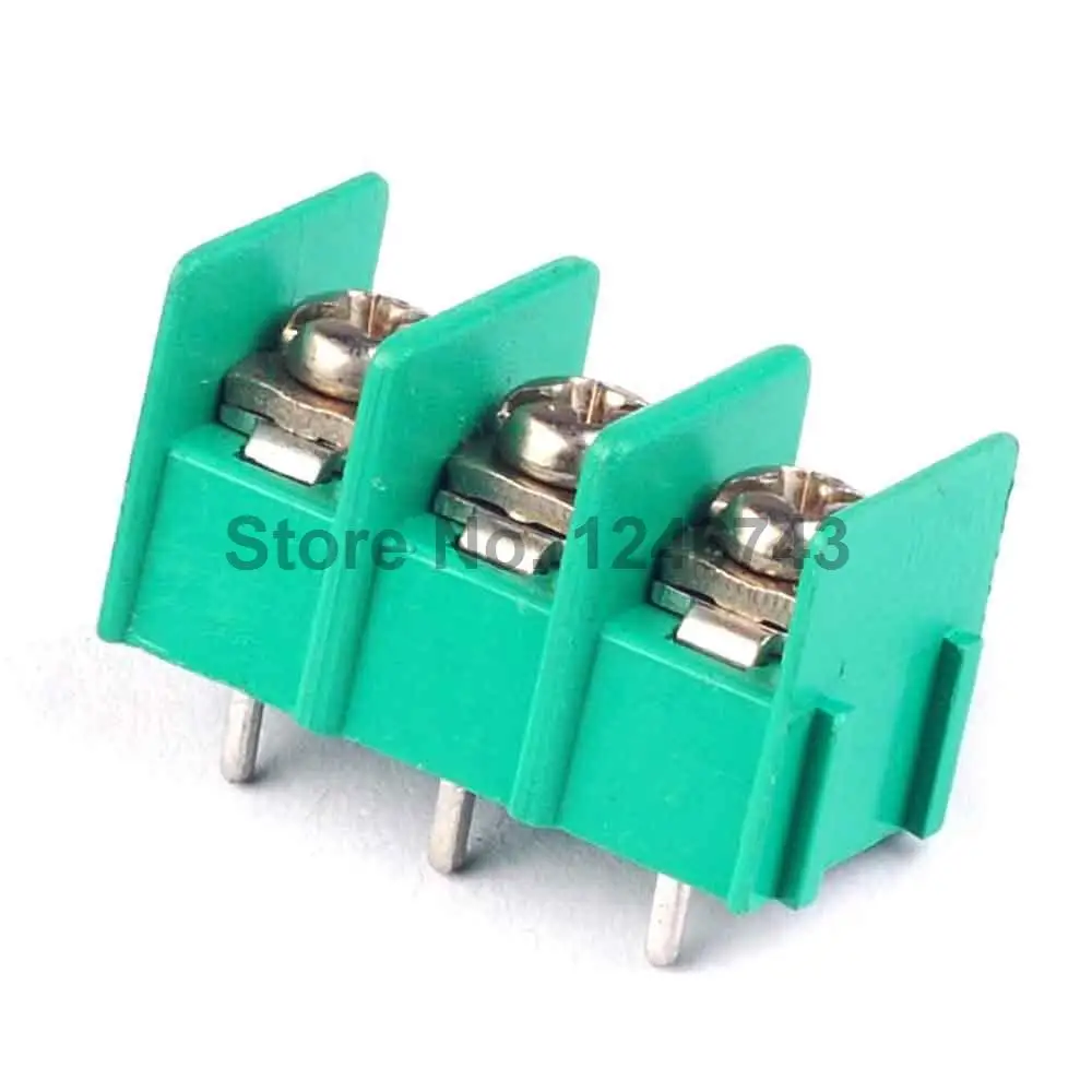 10PCS KF7.62-3P 7.62mm Pitch Connector pcb Screw Terminal Block Connector 3pin