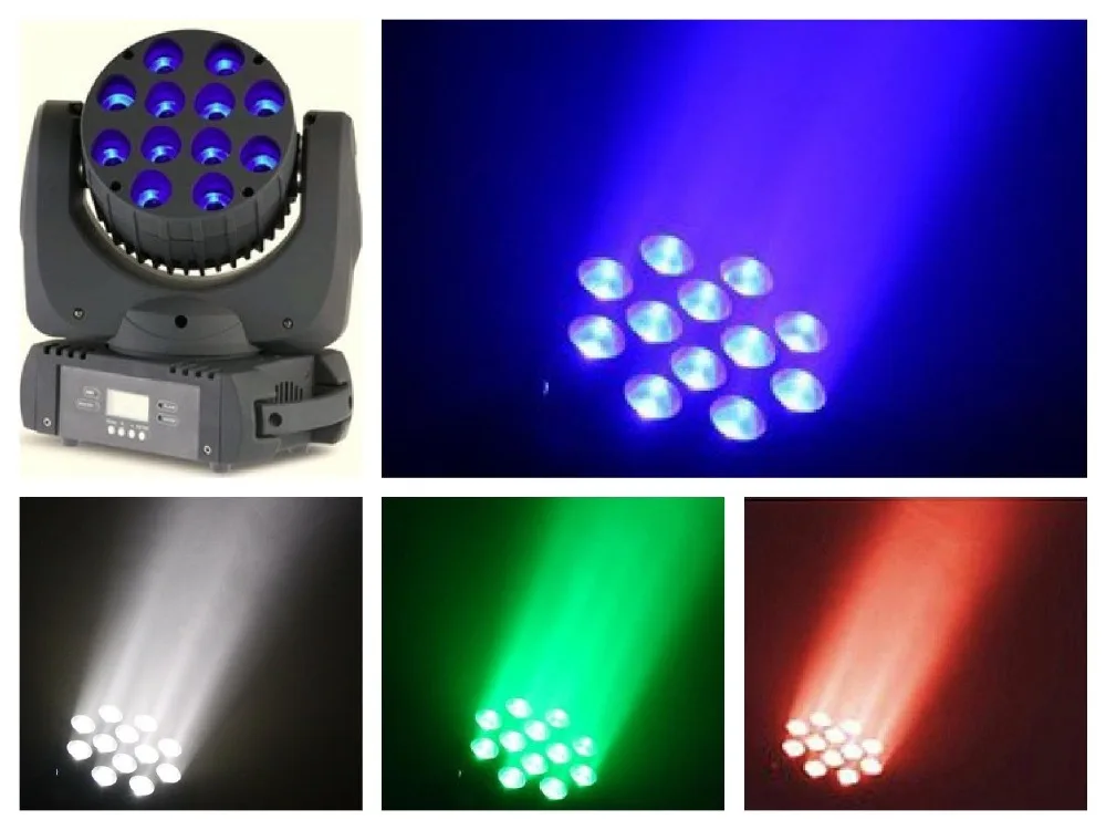 

4pcs/lot, Cree Moving head LED Beam 12x10w RGBW 4 in 1 Quad Light dmx music show concert ktv dj club bar party Stage Lighting