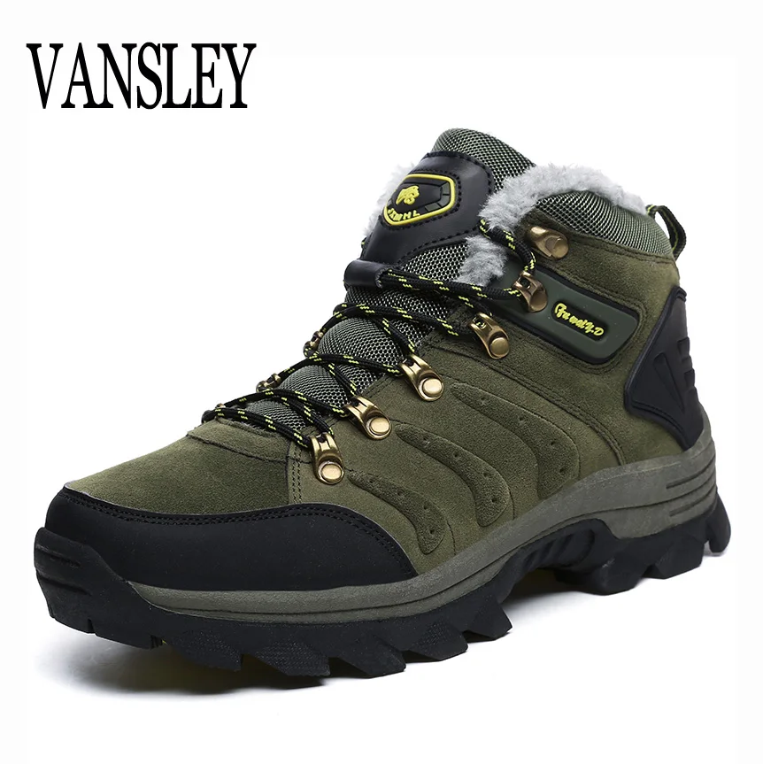 baratas Luxo Homens Botas Botas de Inverno Botas de Neve Quente Fur plush Lace Up High Top Homens Designer de Tênis de Condução de Trabalho botas de Inverno masculina
