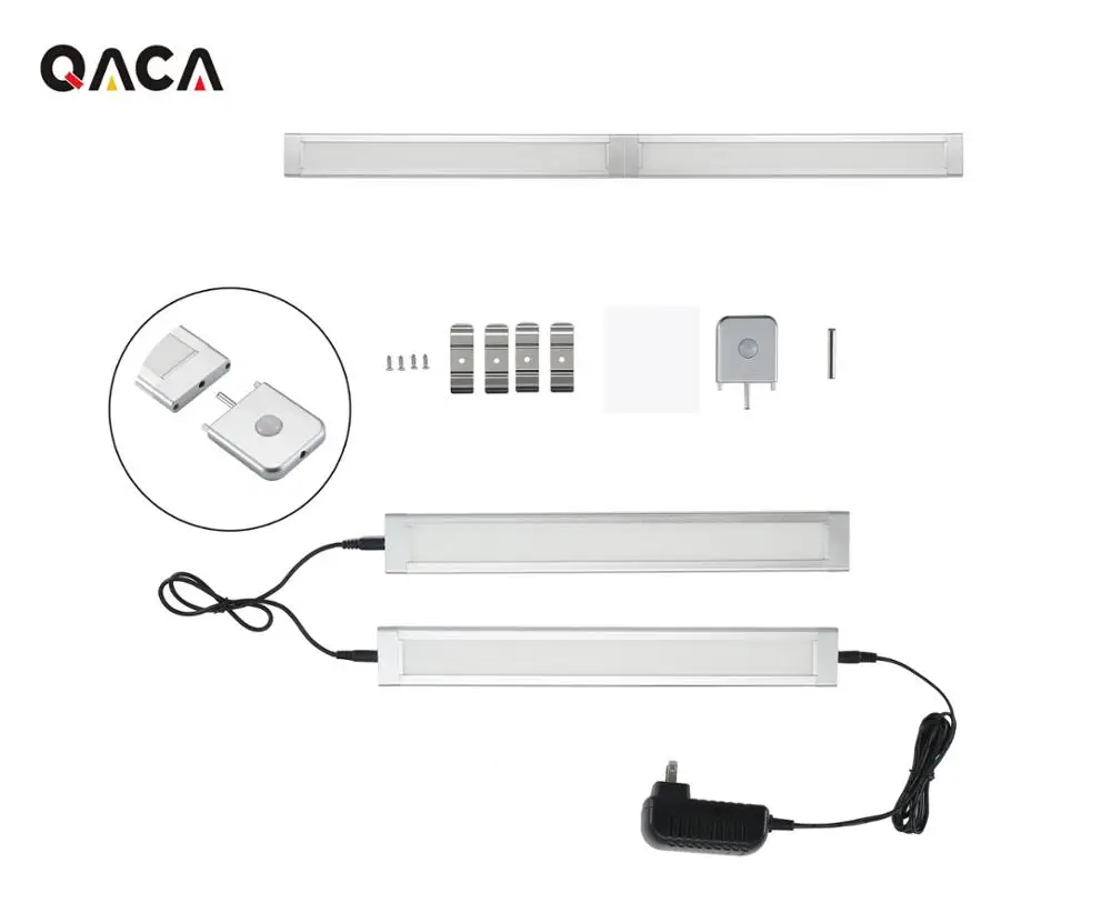 

Magnetic/Stick-on IR Infrared Motion Sensor Detector Closet Lights 4W DC12V Ultrathin LED Bar Cabinet Night Light PIR Lamp 2pcs
