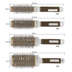 Professional Salon укладки волос Температура Изменение цвета керамическое железо радиальный круглый парикмахерские баррель щетки для завивки