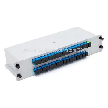 

Fiber Branching Device 1x32 Box Cassette Card Inserting PLC splitter Module SC UPC Connector New version