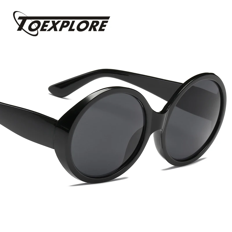 

TOEXPLORE Vintage Round Frame Sunglasses Men Women Brand Designer Eyewear Retro Mirror Sun Glasses Fashion High Quality UV400