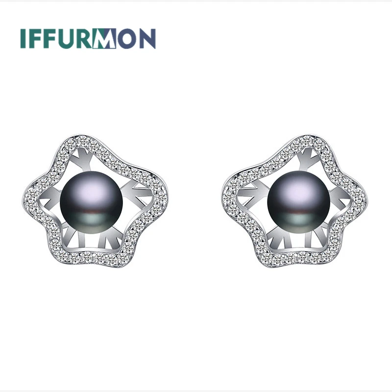 Aliexpress Iffurmon Fine Stud Earrings Sterling Silver 925 Aliexpress Iffurmon Fine Stud Earrings Sterling Silver 925 Earring Female Freshwater Pearl Flower Women Elegant Cristal Jewelry From
