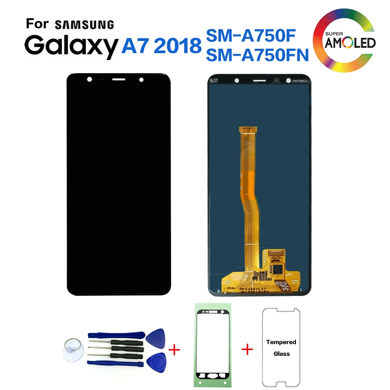 Original For Samsung A7 2018 A750 SMA750F Display lcd Screen