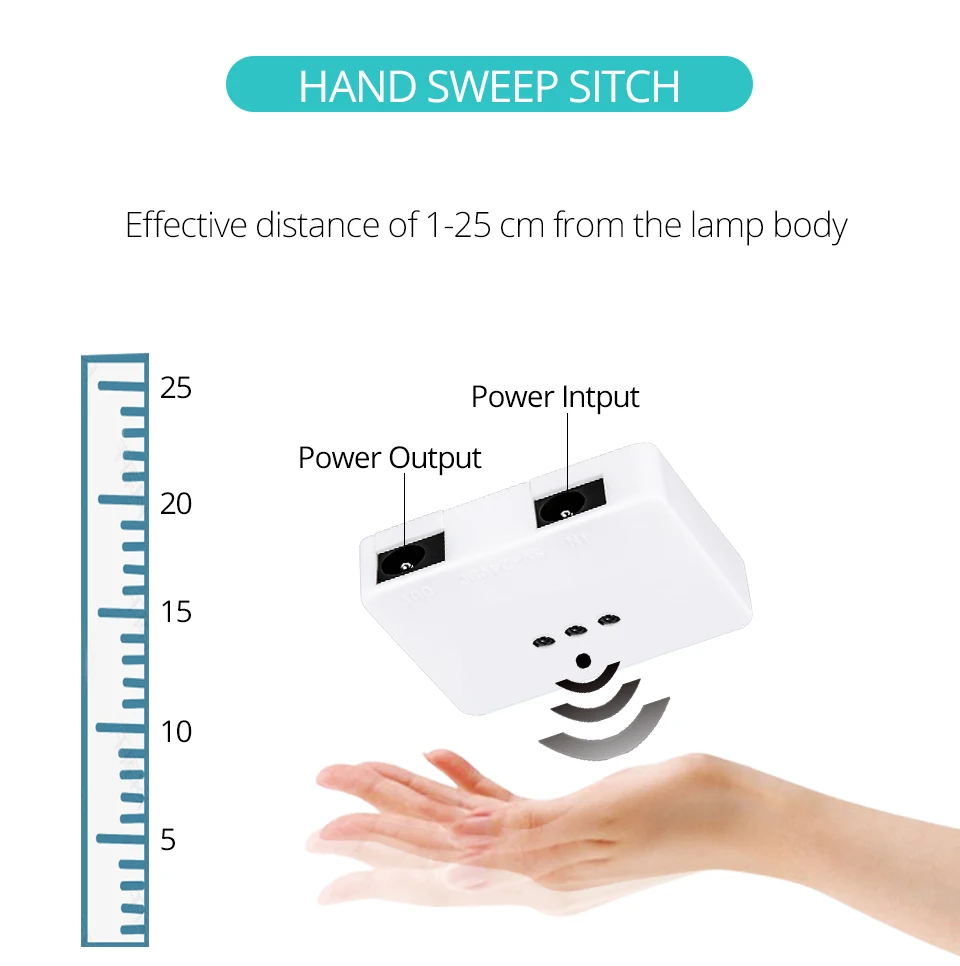 Dimmable Hand Sweep Sensor Switch 5A DC 12V24V Motion Sensor Light Switch Hand Waving On Off Dimmer Switches DIY for LED Strip (3)