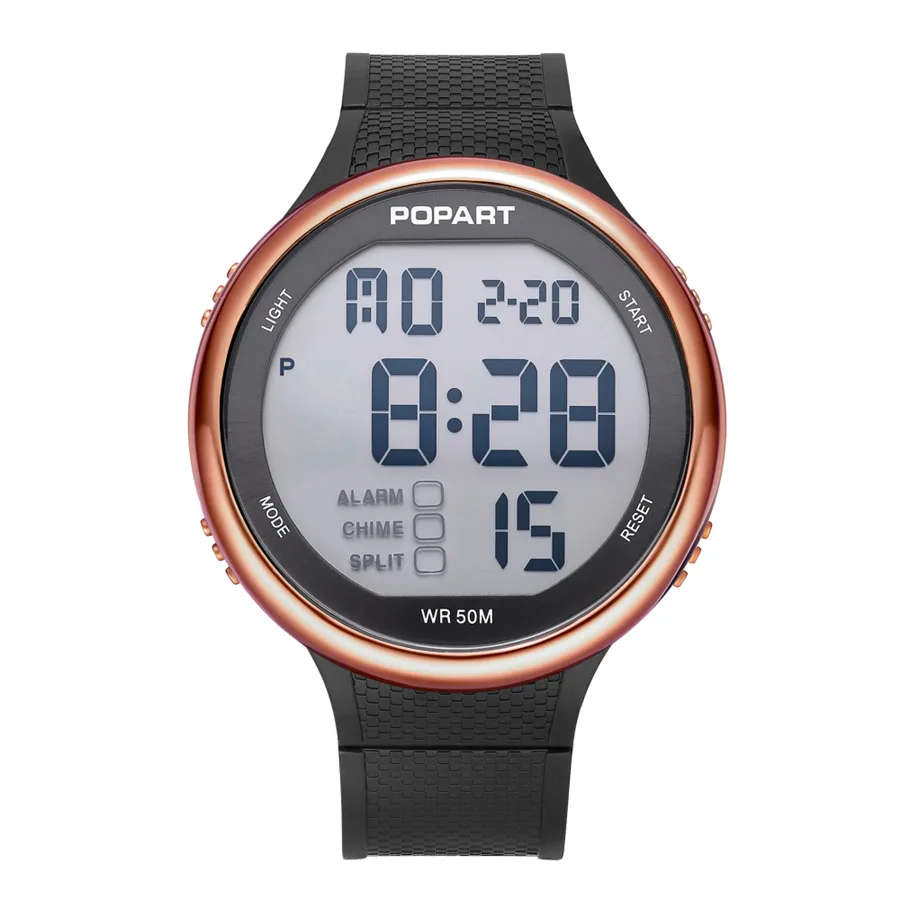POPART Men's Watches Stop Watch Week Chronograph Alarm LED Digital Sport Wrist Watch Waterproof Clock Man Sport Watches For Men POPART Men's Watches Stop Watch Week Chronograph Alarm LED Digital Sport Wrist Watch Waterproof Clock Man Sport Watches For Men