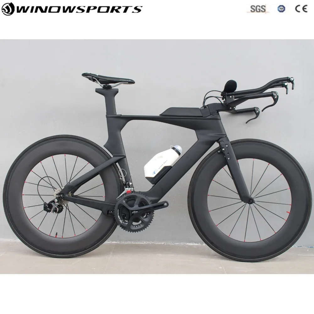 Chinese complete carbon time trial bicycle full triathlon TT bike 22 speed Aero carbon tt bicycle bike frame 48/51/54cm