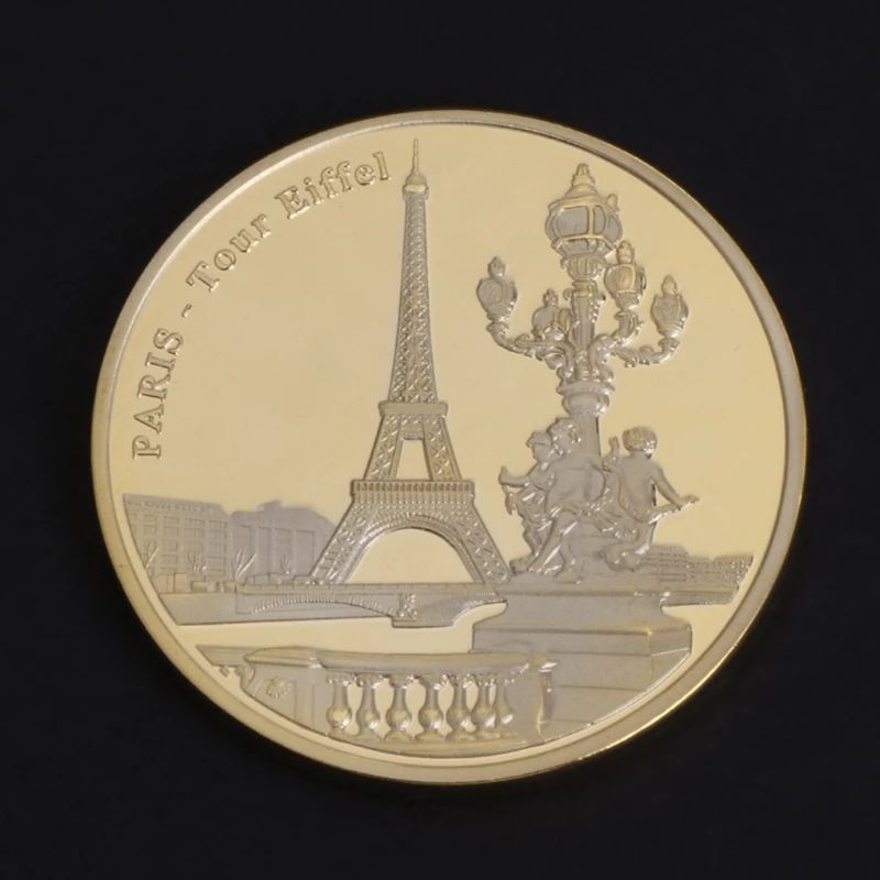 Памятная монета Парижская башня здание художественные подарки для коллекции BTC Биткоин сплав