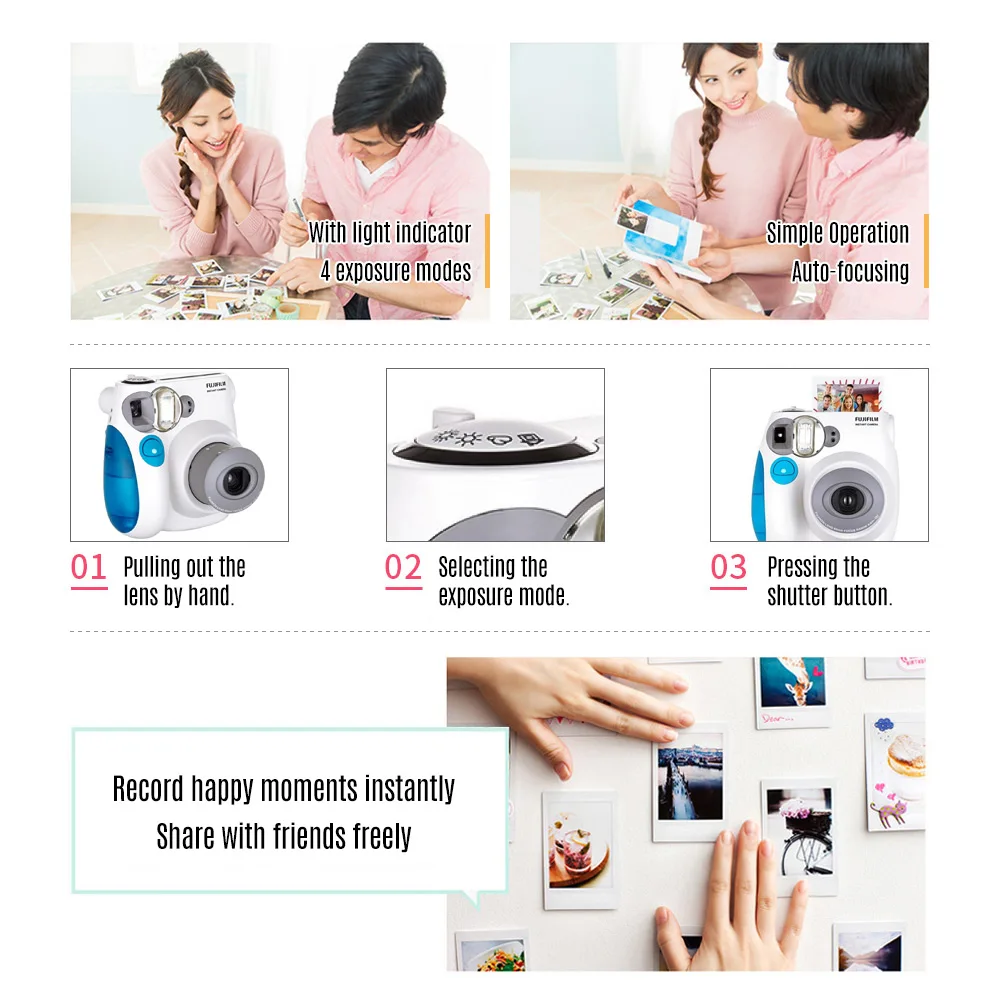 Fujifilm Instax Mini пленочная камера Mini 7s Mini7c мгновенная камера Mini7s Mini 7C дешевле, чем Fujifilm mini 8 9 подарок на день рождения