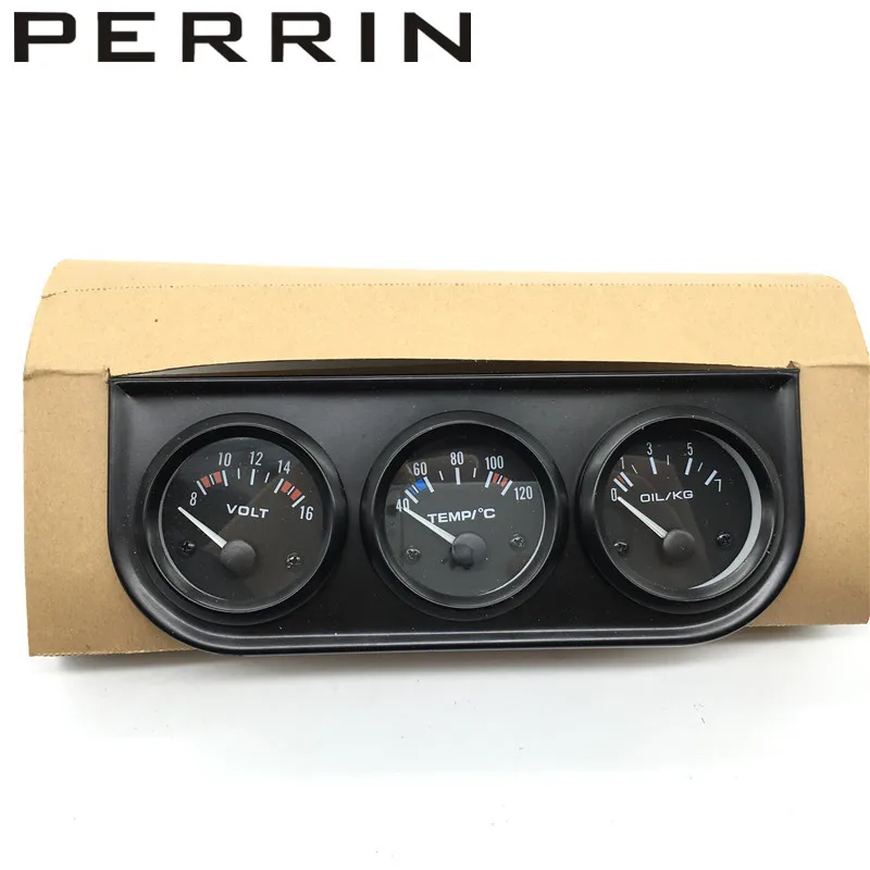 52MM-3-In-1-Volt-meter-water-temp-gauge-Oil-Pressure-Gauge-Kit-car-meter-Volt