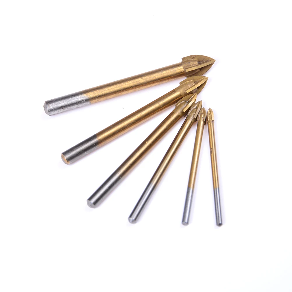Tungsten Carbide Glass Drill Bit Set Alloy Carbide Point with 4 Cutting