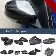 Углерода волокно сменных заднего зеркала Чехлы для мангала модификации автомобиля ford focus kuga Ecsport край mondeo Taurus Escort Fiesta