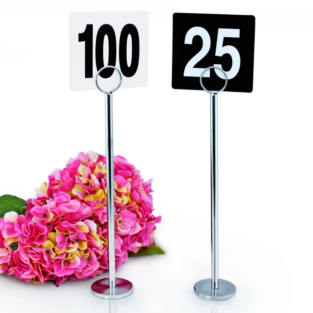 Держатель для карт из нержавеющей стали 8 &quot12&quot серебристый|table card holder|place holdertable