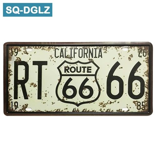 [SQ-DGLZ] Горячие Нью-Йорк Route 66 номерной знак бар украшения стены Олово знак винтаж металлический знак домашний декор живопись таблички плакат - Цвет: 0408