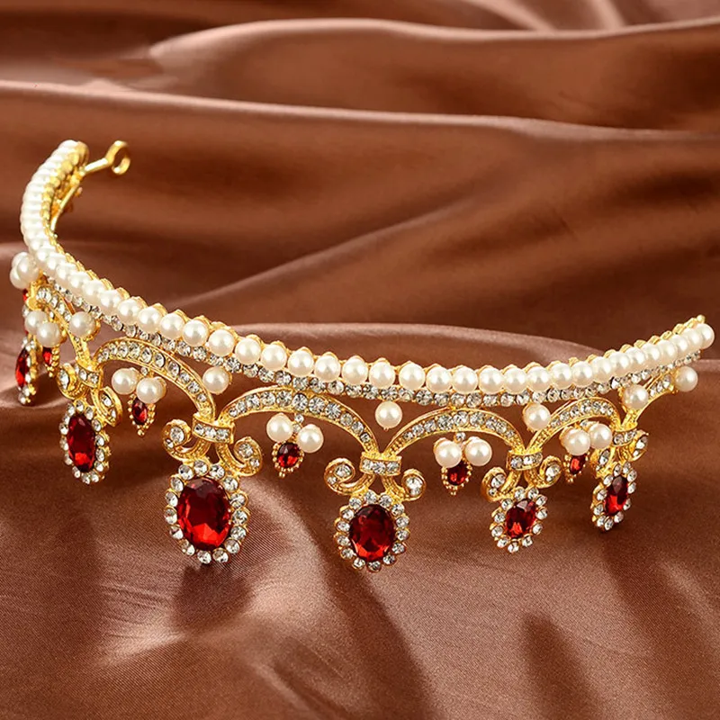 New-Sale-Europe-Style-High-quality-Red-Opal-Women-Elegant-Luxurious-Wedding-Bridal-Crown-Headwear-Wedding (4)