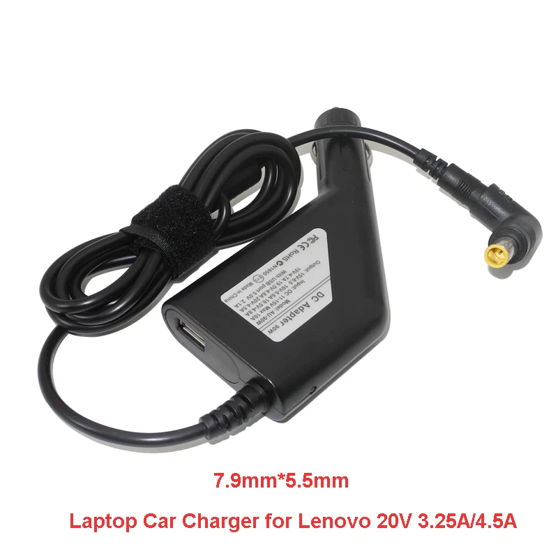 Laptop Car Charger for Lenovo 90W