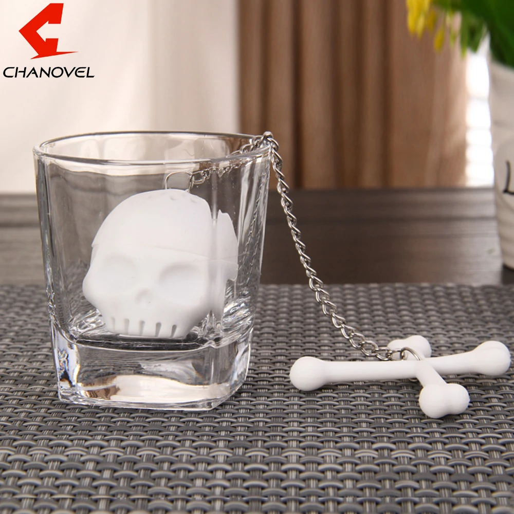 

TOP Silicone Crossbones Tea Bones Skull Tea Infuser T-Bones Shaped Cross Bone