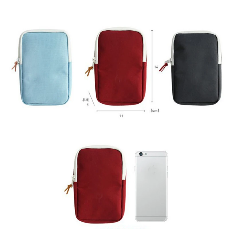 Mini Zippered Lock Square Storage Bag earphone Case for Digital Accessories SD Cards USB Power Bank Charger Travel Organizer | Дом и сад