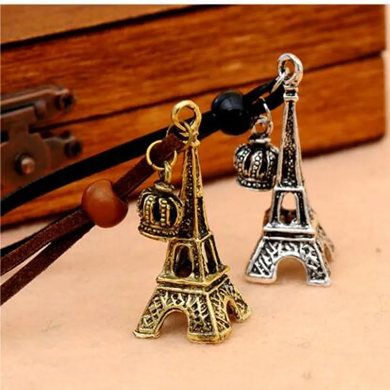 

Autumn And Winter Long Retro Fashion Eiffel Tower Crown Necklace Mao Yilian 4ND78