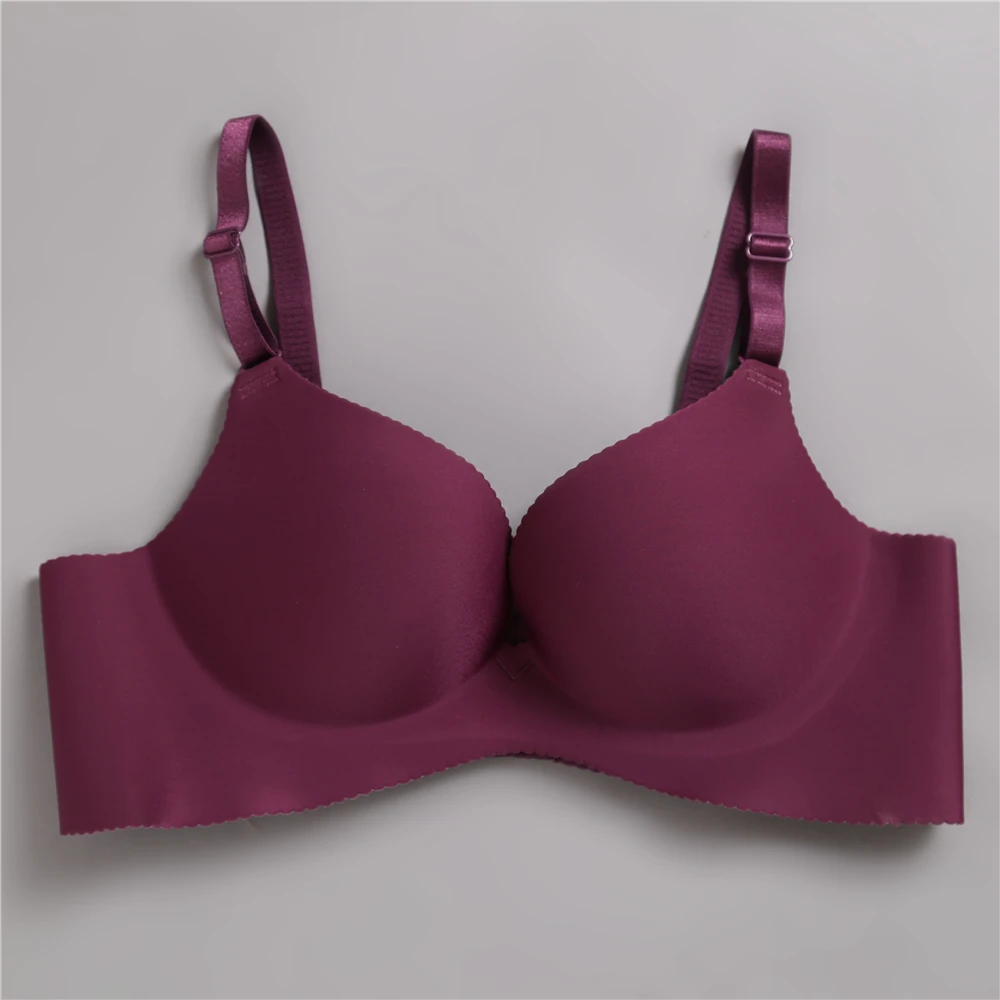 

Sexy Womens Push Up Bra Women Black Bralette Deep V Bras Underwear Large Cup Solid Color Brassiere Padded Seamless Bra sutia