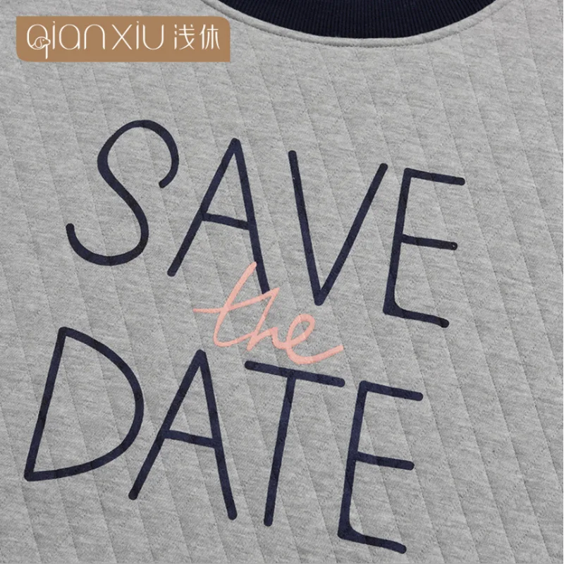 2018 Осенняя брендовая домашняя одежда для влюбленных повседневные пижамные