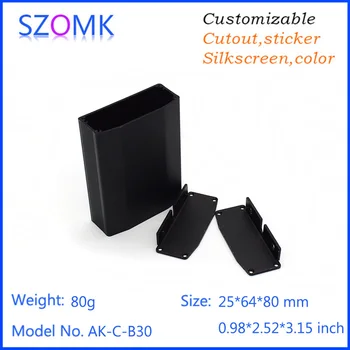 

10 psc a lot Aluminum box enclosure case diy pcb instrument box electronic project enclosure 25*64*80mm