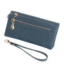 Women Wallets Leather Scrub Long Wristlet Phone Card Holder Coin Dollar Price Female 2017 High Quality Clutch Double Zip Pocket Women Wallets Leather Scrub Long Wristlet Phone Card Holder Coin Dollar Price Female 2017 High Quality Clutch Double Zip Pocket