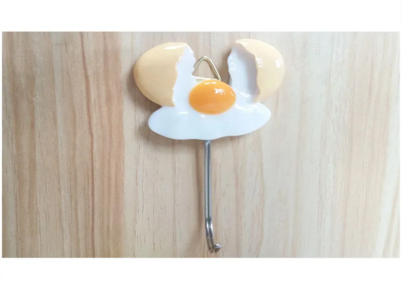 Cute Resin Egg Shaped Hooks Kitchen Dining Room Decoration Hooks Wall Decoration Hooks Crafts  (11)