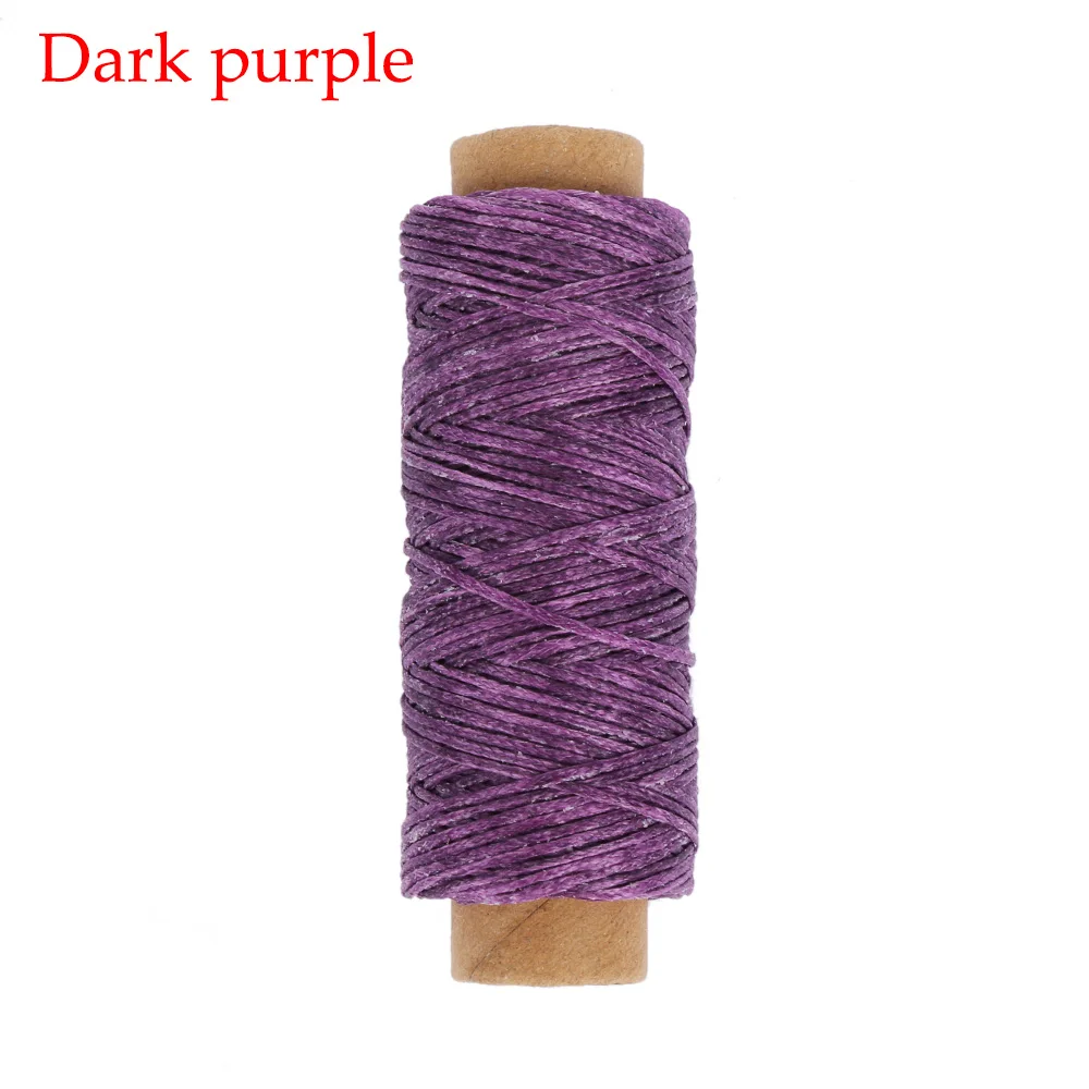 50 м прочный 150D кожаный вощеный шнур нить DIY инструмент для рукоделия ручная строчка нить плоская Вощеная швейная линия Швейные аксессуары - Цвет: dark purple