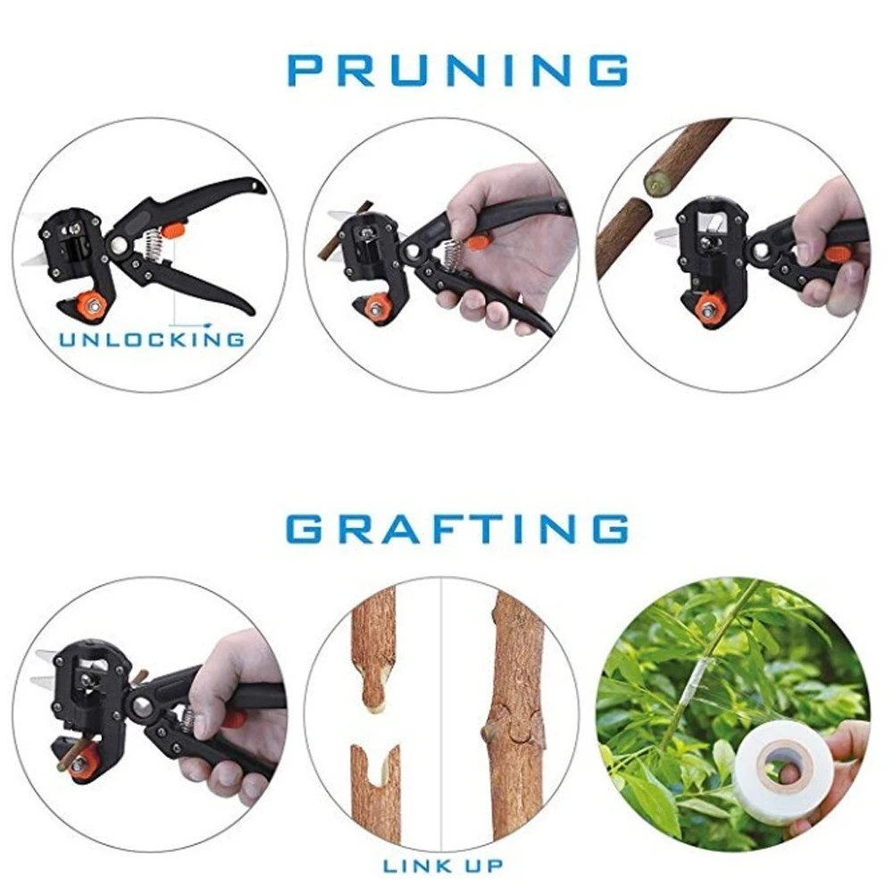 Household Garden Grafting Tool Set Fruit Tree Professional Pruning Shears Cutting Tools Kit