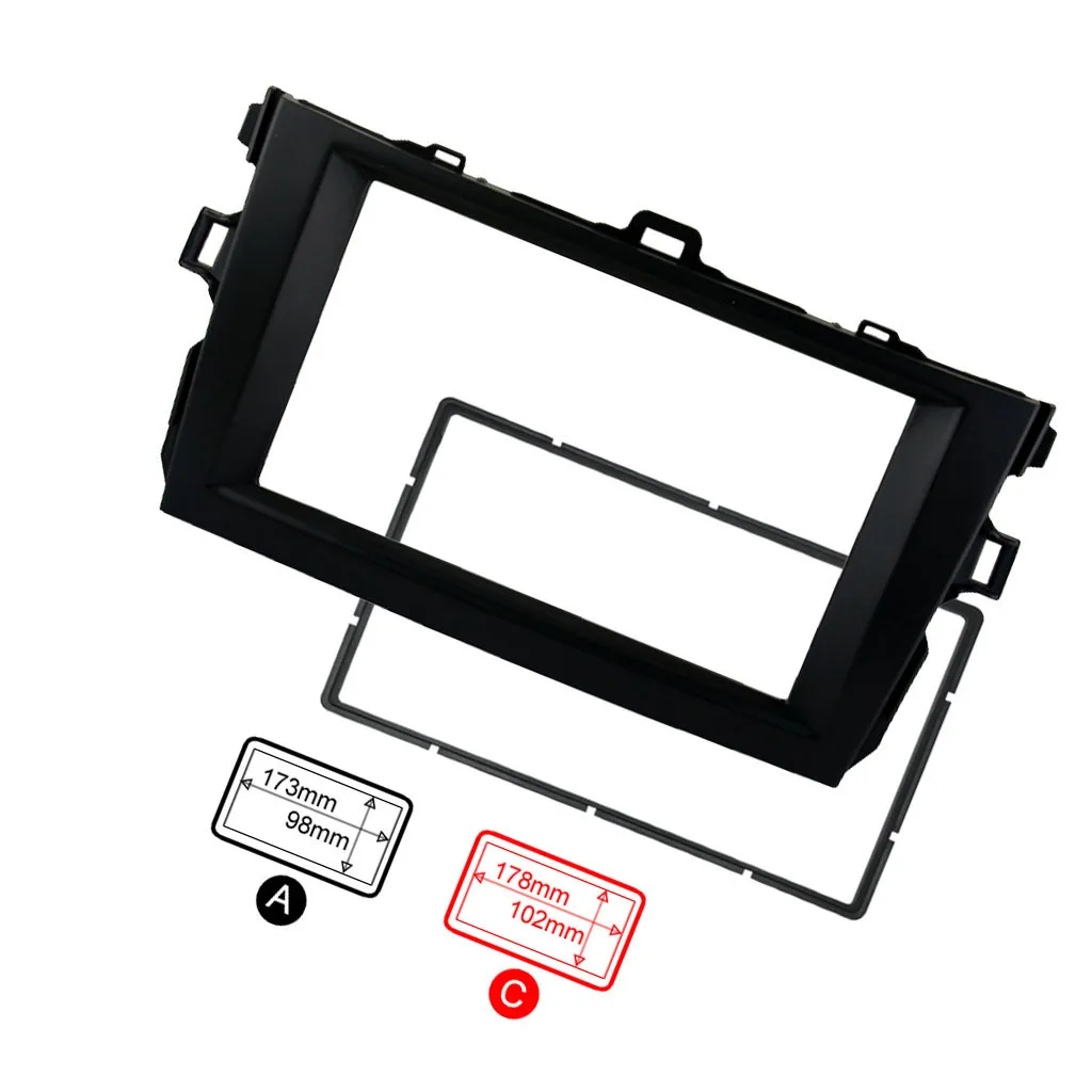 2Din ABS Автомобильная стерео радио панель рамка для Toyota Corolla 2008-2010 Высокое качество Прочный и Bompact l0404