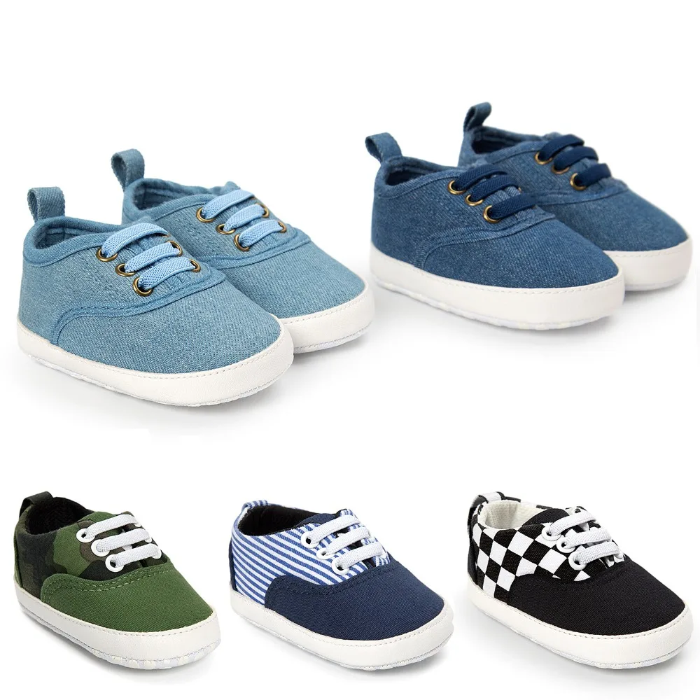 Canvas Baby Sneaker Sport Shoes Toddler Infant Anti slip Lace Up Soft