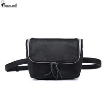 FUNMARDI Поясная Сумка из PU Кожи Модная Поясная Сумка Повседневные женские сумки через плечо Винтажная Мини-Сумка Телефонная Женская сумка на молнии WLAM0167