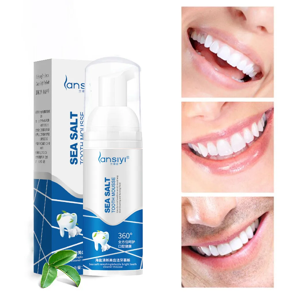 Tooth Stains Removal Bad Breath Removal Fresh Mouth Care Foam Toothpaste 60Ml Gently Clean Teeth Foamed Orange Fruity Mousse