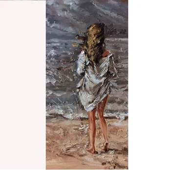 

Real Painted New Style Sexy Cloth Women Image Handmade Artistic Wholesale Diy Oil Painting Paint Art