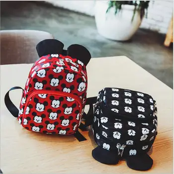 

2018 Hot Fashion Mickey Shape Kindergarten Backpack Kids Bag Nylon Small School Bags for Girls Boys Aged 3-6 Preschool Bags